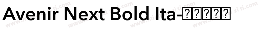 Avenir Next Bold Ita字体转换